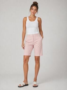 Vince Bermuda Shorts Blush Pink Stretch Cotton Tailored Size 2 NWOT